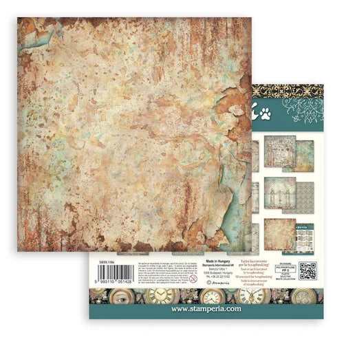Stamperia - Gardens Of Time - 12 x 12 Paper Pad - Backgrounds
