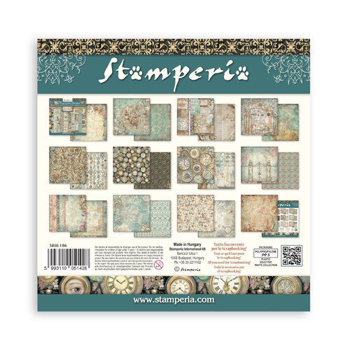 Stamperia - Gardens Of Time - 12 x 12 Paper Pad - Backgrounds