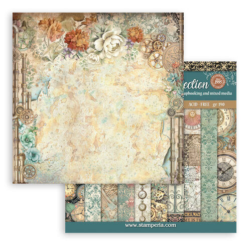 Stamperia - Gardens Of Time - 12 x 12 Paper Pad - Backgrounds