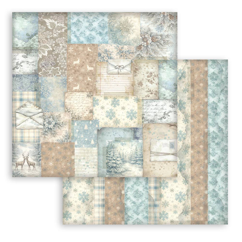 Stamperia - White Christmas - 12 x 12 Paper Pad - Backgrounds