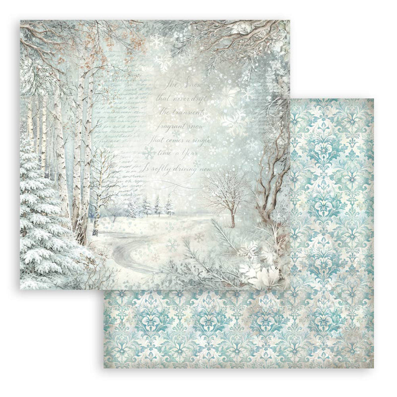 Stamperia - White Christmas - 12 x 12 Paper Pad - Backgrounds
