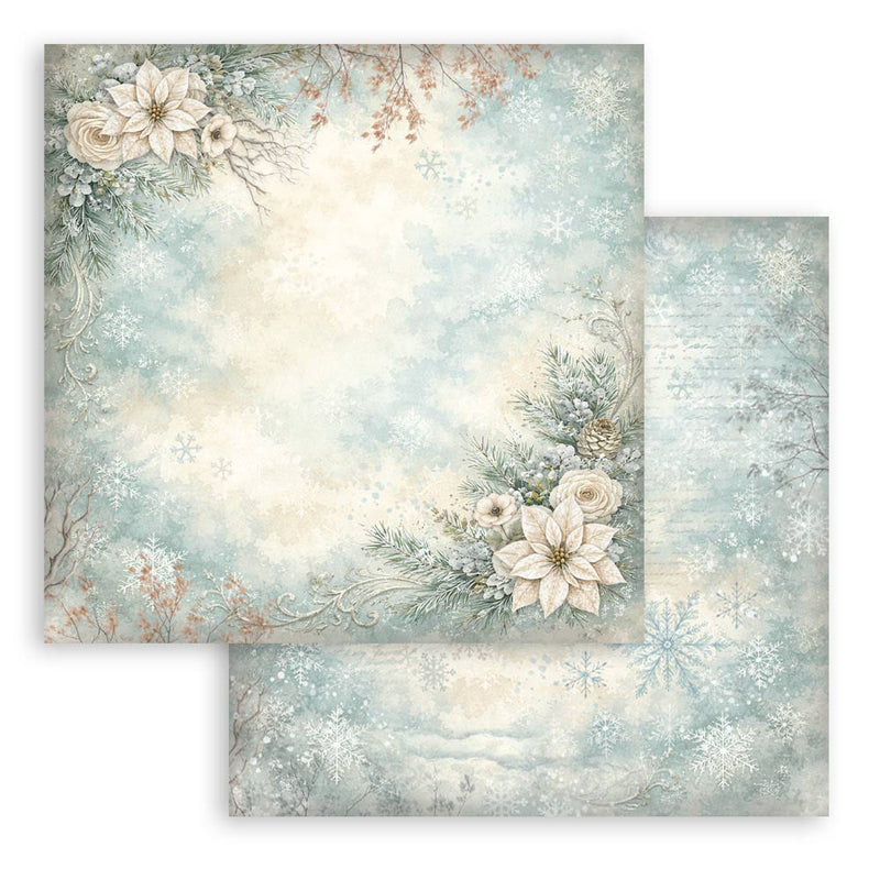 Stamperia - White Christmas - 12 x 12 Paper Pad - Backgrounds