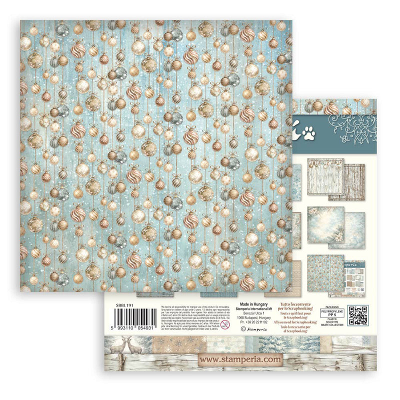 Stamperia - White Christmas - 12 x 12 Paper Pad - Backgrounds