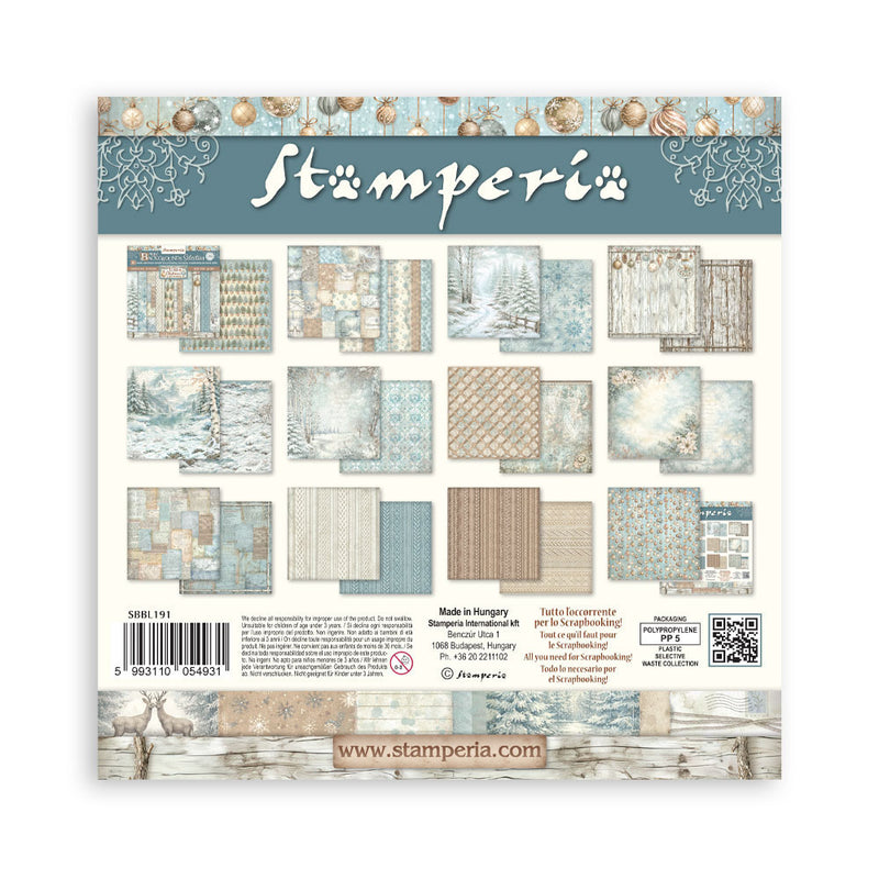 Stamperia - White Christmas - 12 x 12 Paper Pad - Backgrounds