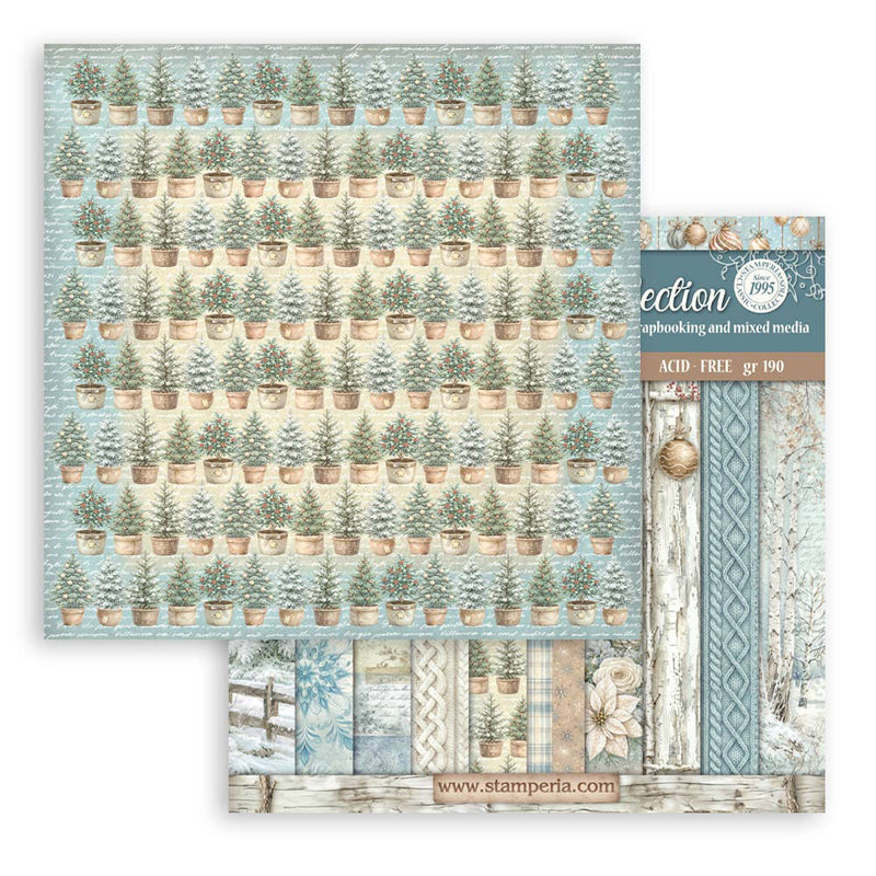 Stamperia - White Christmas - 12 x 12 Paper Pad - Backgrounds