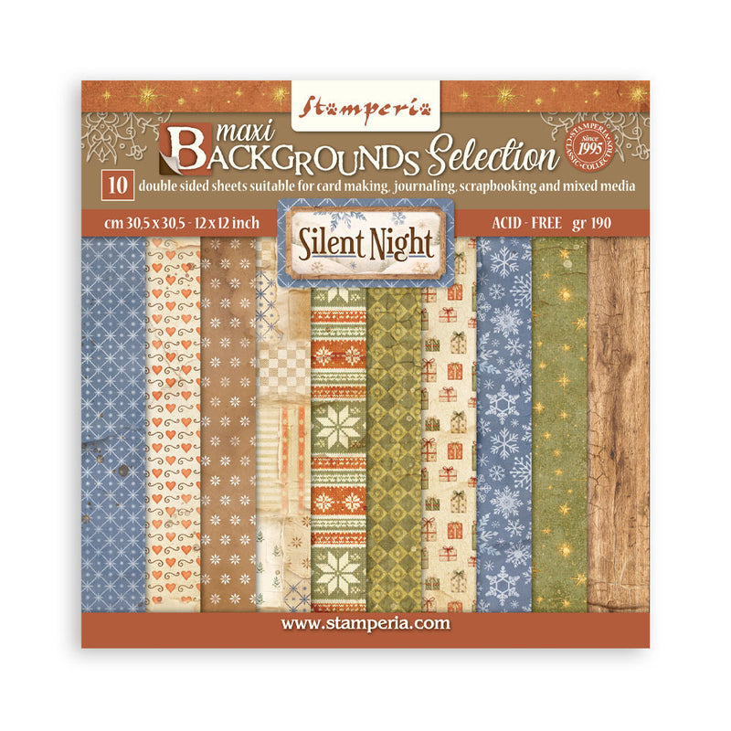 Stamperia - Silent Night - 12 x 12 Paper Pad - Backgrounds