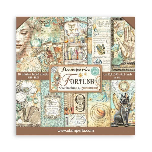 Stamperia - Fortune Collection - 8 x 8 Paper Pad