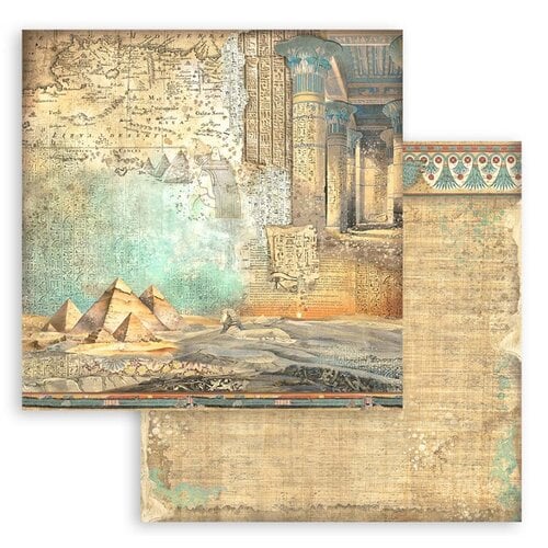 Stamperia - Fortune Collection - 8 x 8 Paper Pad - Backgrounds - Land of Pharaohs