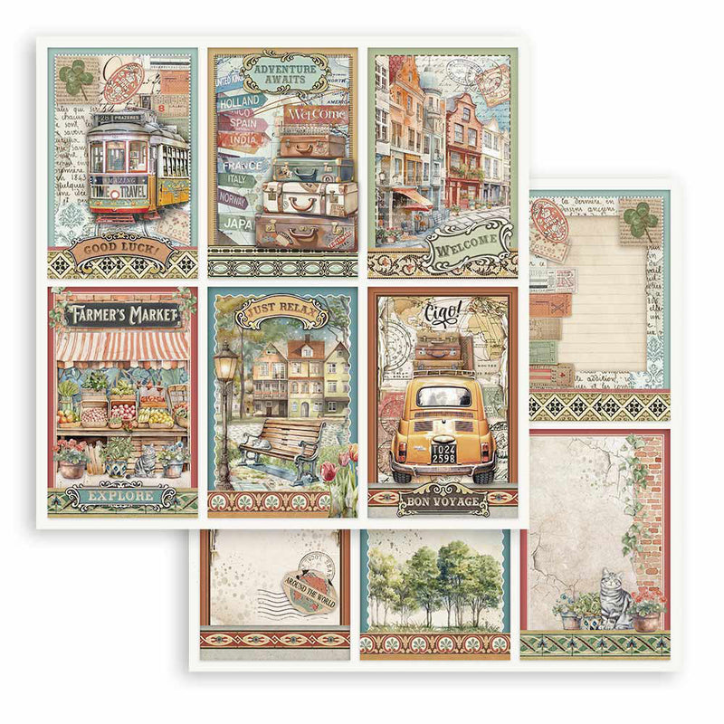 Stamperia - Art of Travelling Collection - 12 x 12 Paper Pad