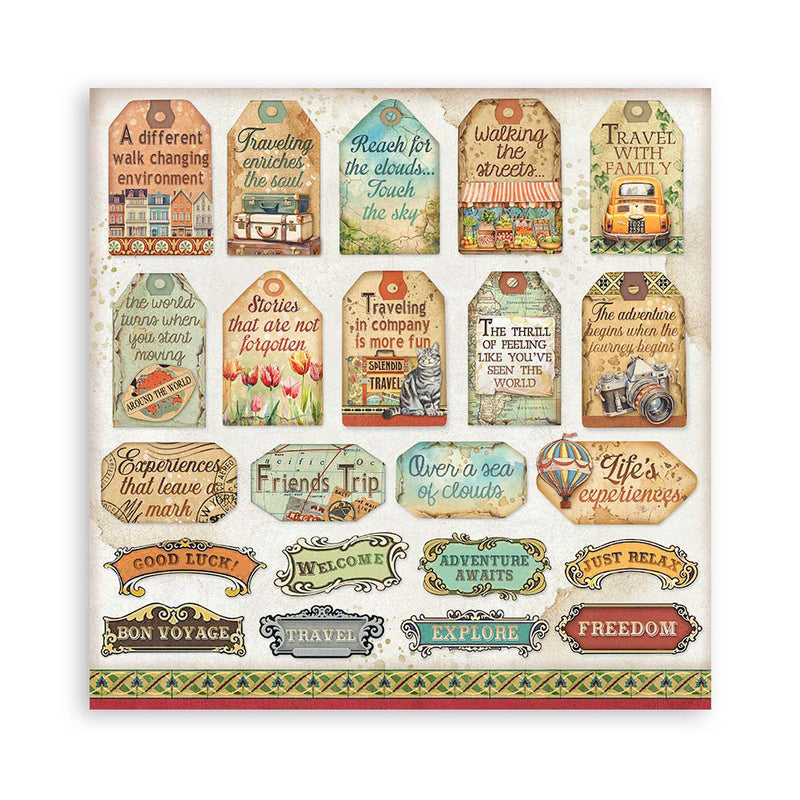 Stamperia - Art of Travelling Collection - 12 x 12 Paper Pad