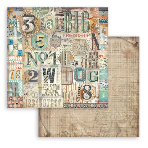 Stamperia - Furry Friends - 12 x 12 Paper Pad - Backgrounds