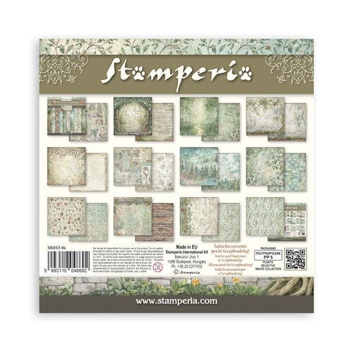 Stamperia - Herbarium Silvae - 8 x 8 Paper Pad - Backgrounds