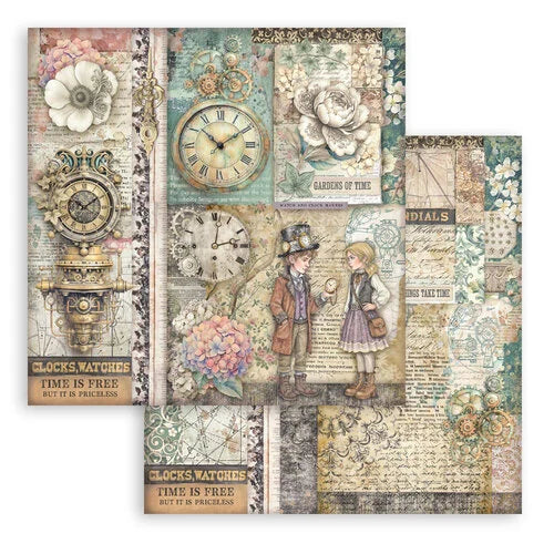 Stamperia - Gardens Of Time - 8 x 8 Paper Pad