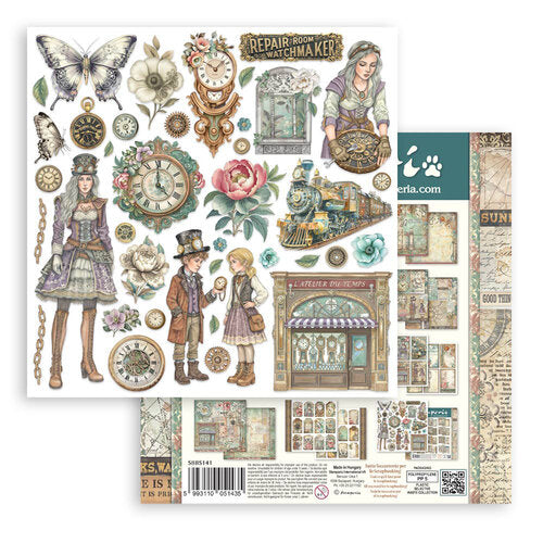 Stamperia - Gardens Of Time - 8 x 8 Paper Pad