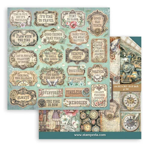 Stamperia - Gardens Of Time - 8 x 8 Paper Pad
