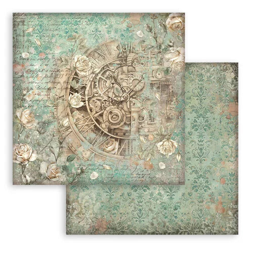 Stamperia - Gardens Of Time - 8 x 8 Paper Pad - Backgrounds