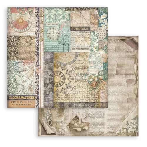 Stamperia - Gardens Of Time - 8 x 8 Paper Pad - Backgrounds