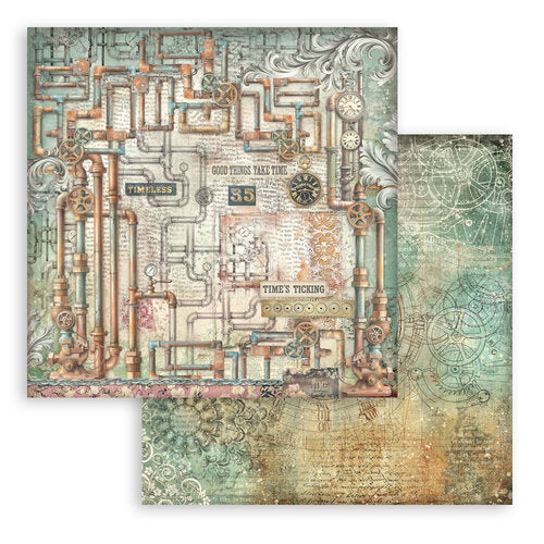Stamperia - Gardens Of Time - 8 x 8 Paper Pad - Backgrounds