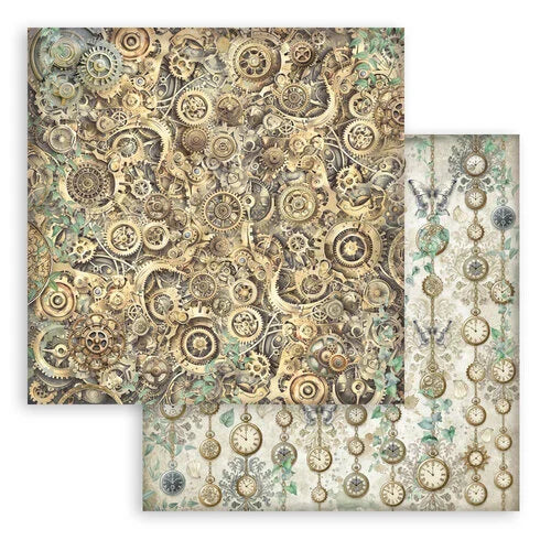 Stamperia - Gardens Of Time - 8 x 8 Paper Pad - Backgrounds