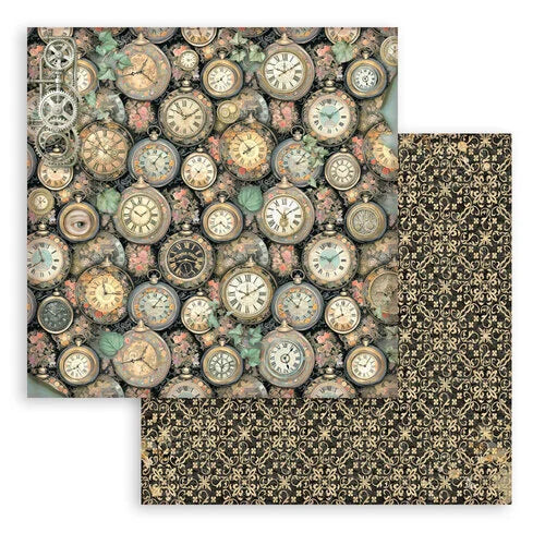 Stamperia - Gardens Of Time - 8 x 8 Paper Pad - Backgrounds