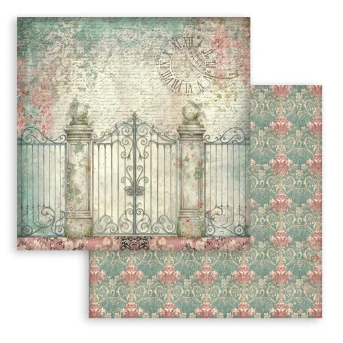 Stamperia - Gardens Of Time - 8 x 8 Paper Pad - Backgrounds