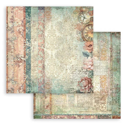 Stamperia - Gardens Of Time - 8 x 8 Paper Pad - Backgrounds
