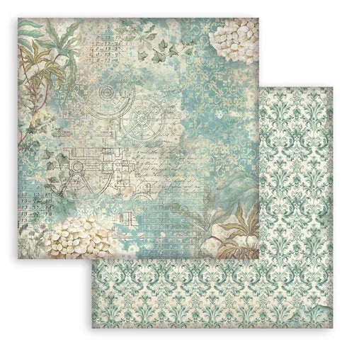 Stamperia - Gardens Of Time - 8 x 8 Paper Pad - Backgrounds