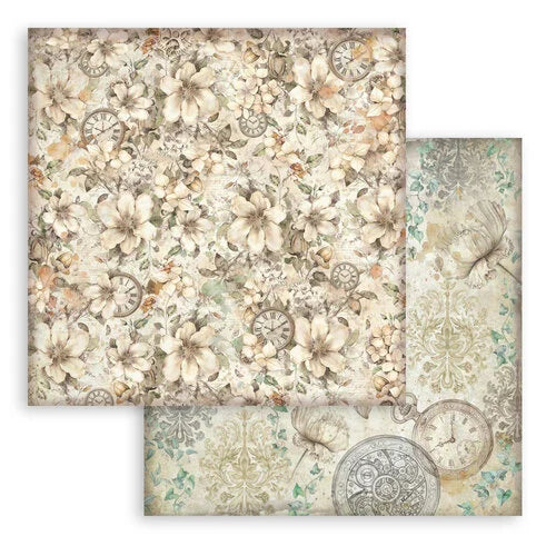 Stamperia - Gardens Of Time - 8 x 8 Paper Pad - Backgrounds