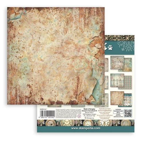 Stamperia - Gardens Of Time - 8 x 8 Paper Pad - Backgrounds
