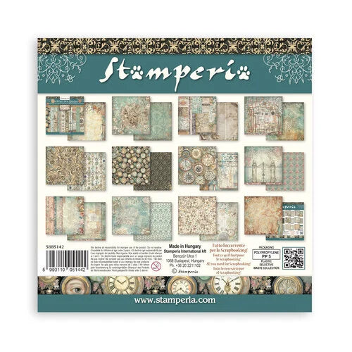 Stamperia - Gardens Of Time - 8 x 8 Paper Pad - Backgrounds