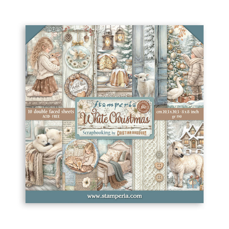 Stamperia - White Christmas - 8 x 8 Paper Pad