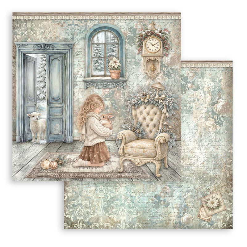 Stamperia - White Christmas - 8 x 8 Paper Pad