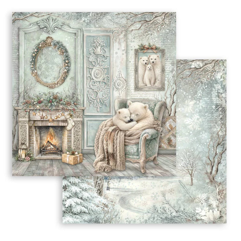 Stamperia - White Christmas - 8 x 8 Paper Pad