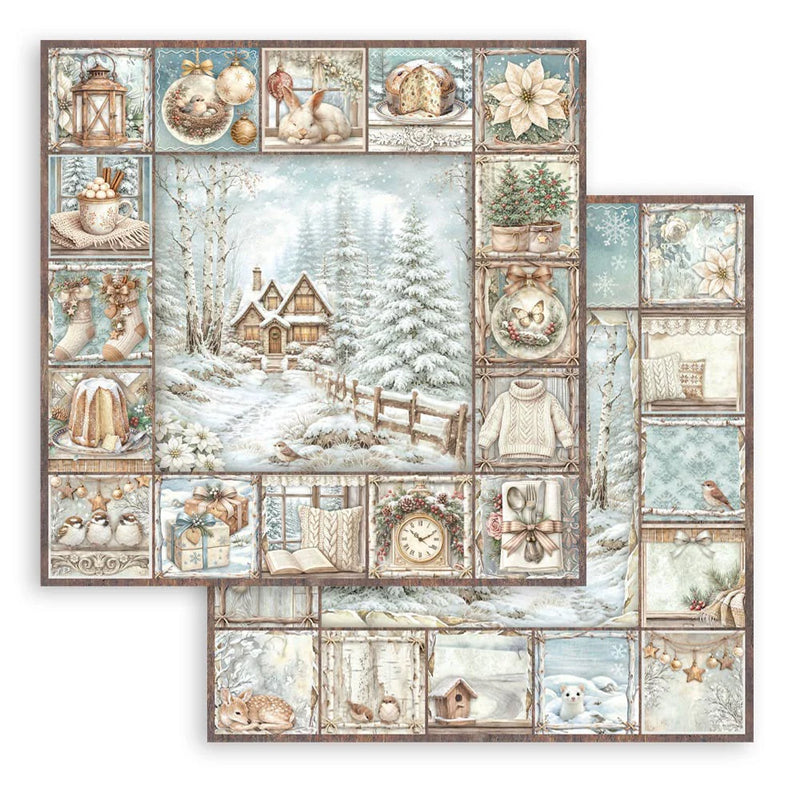 Stamperia - White Christmas - 8 x 8 Paper Pad