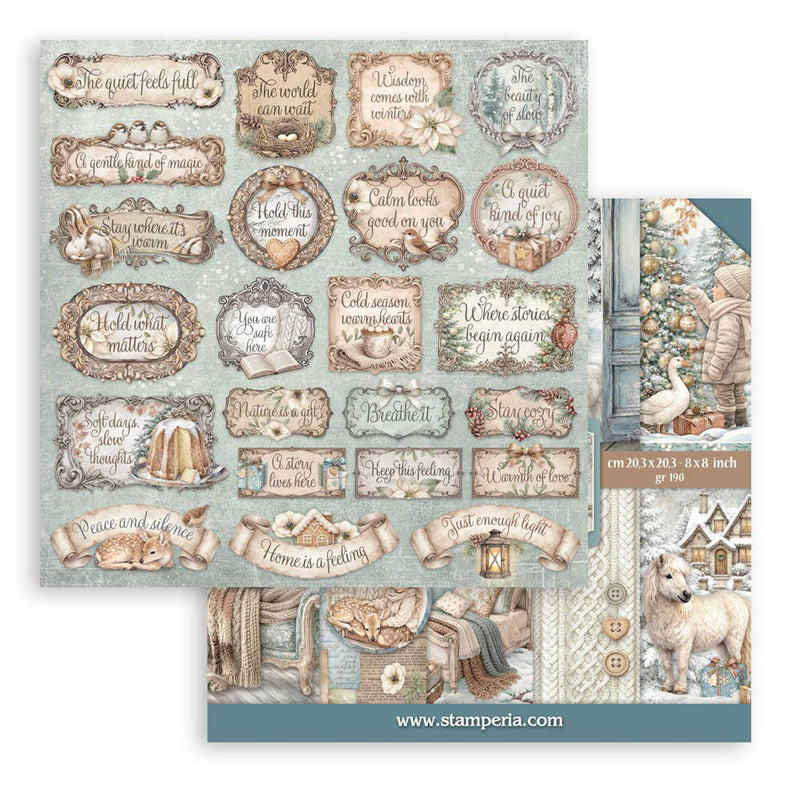 Stamperia - White Christmas - 8 x 8 Paper Pad