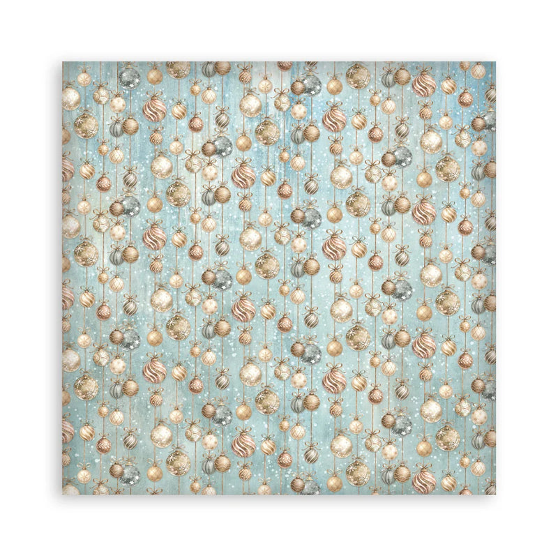 Stamperia - White Christmas - 8 x 8 Paper Pad - Backgrounds