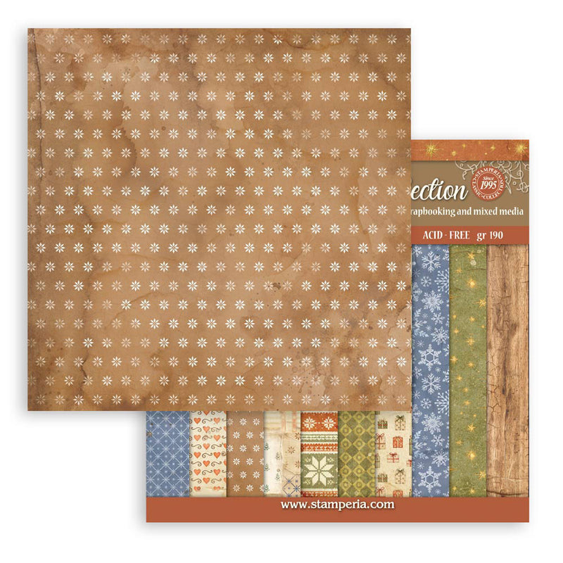 Stamperia - Silent Night - 8 x 8 Paper Pad - Backgrounds