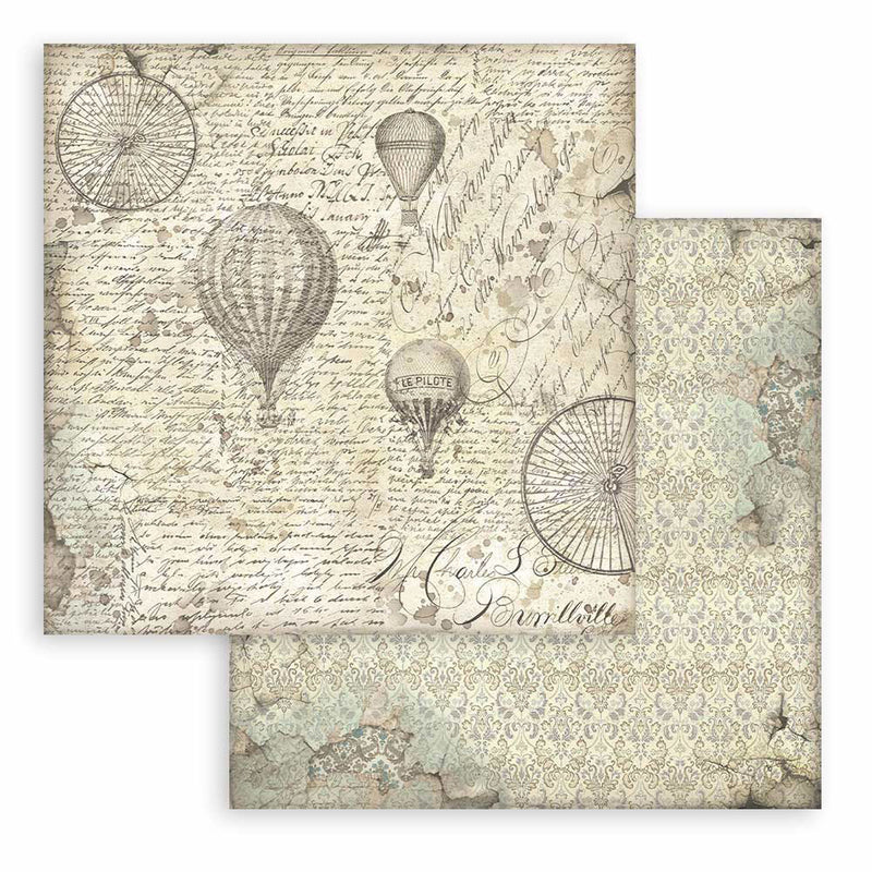 Stamperia - Voyages Fantastiques Collection - 8 x 8 Paper Pad - Backgrounds