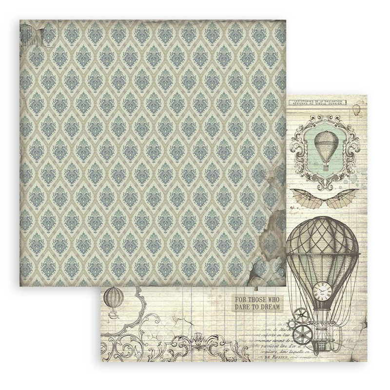 Stamperia - Voyages Fantastiques Collection - 8 x 8 Paper Pad - Backgrounds