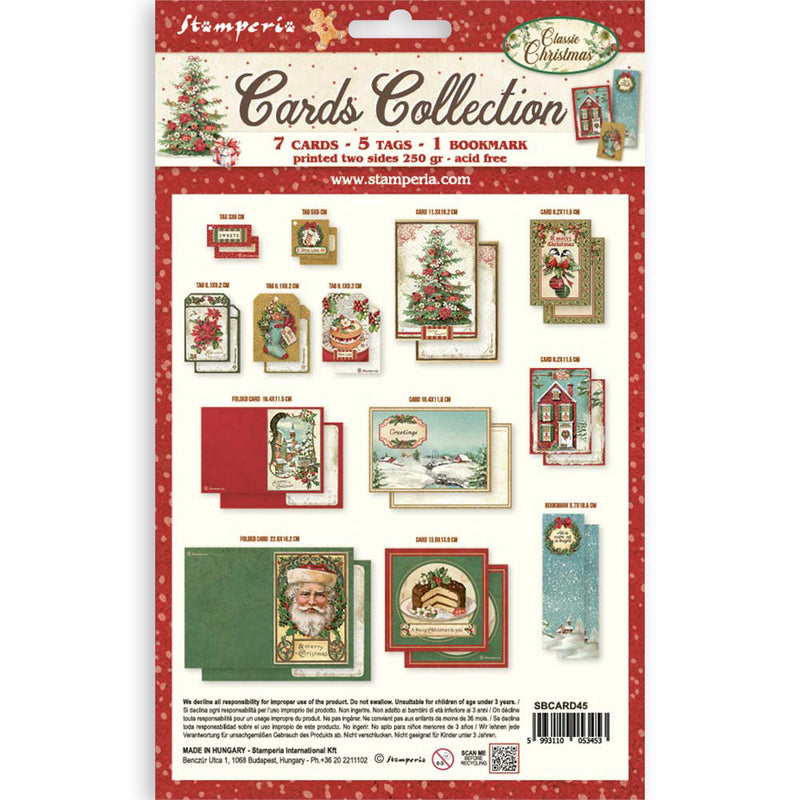 Stamperia - Classic Christmas - Cards Collection