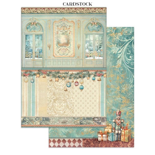 Stamperia - Alice In Christmas Collection - Junk Journal - Stickers, Cut-outs, and Backgrounds