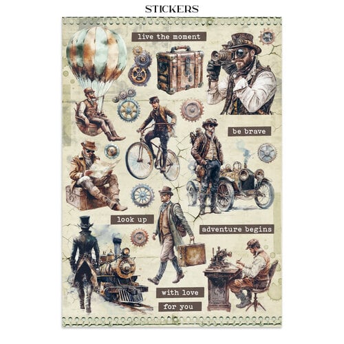 Stamperia - Voyage Fantastique - Junk Journal - Stickers, Cut-outs, and Backgrounds