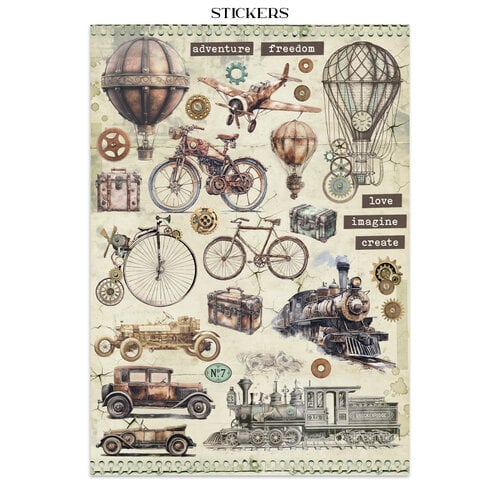 Stamperia - Voyage Fantastique - Junk Journal - Stickers, Cut-outs, and Backgrounds