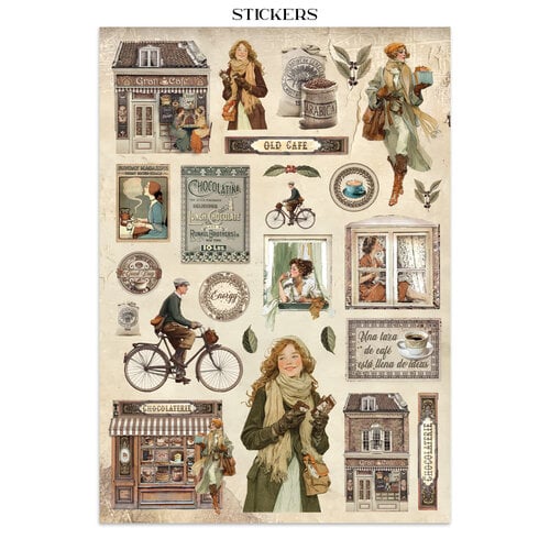 Stamperia - Coffee And Chocolate - Junk Journal - Stickers, Cut-outs, and Backgrounds