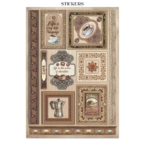 Stamperia - Coffee And Chocolate - Junk Journal - Stickers, Cut-outs, and Backgrounds