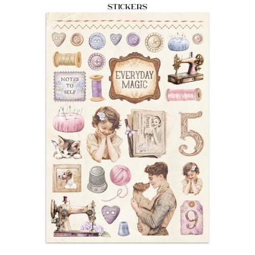 Stamperia - Quiet Days - Junk Journal - Stickers, Cut-outs, and Backgrounds