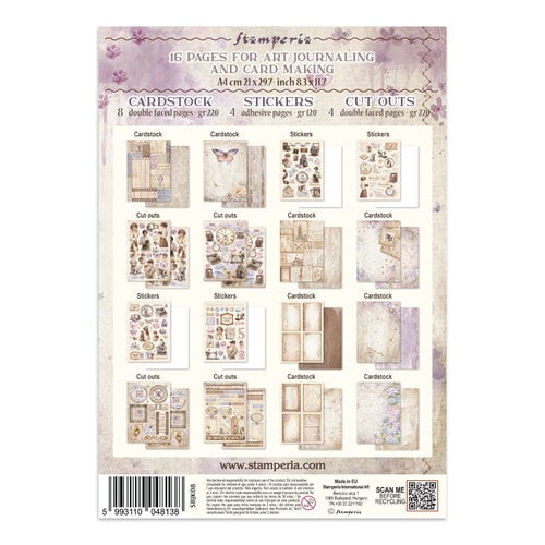 Stamperia - Quiet Days - Junk Journal - Stickers, Cut-outs, and Backgrounds