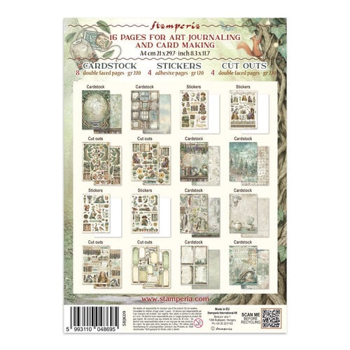 Stamperia - Herbarium Silvae - Junk Journal - Stickers, Cut-outs, and Backgrounds (Copy)