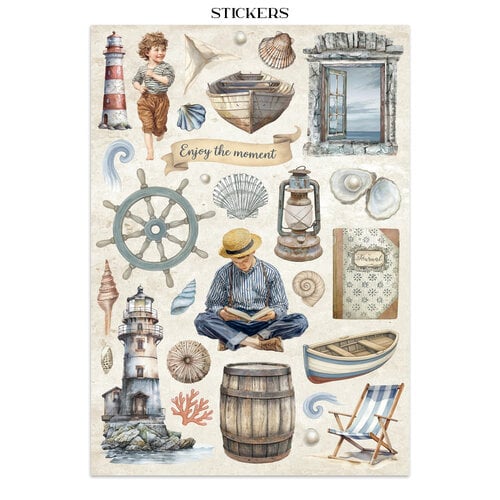 Stamperia - Silent Sea - Junk Journal - Stickers, Cut-outs, and Backgrounds