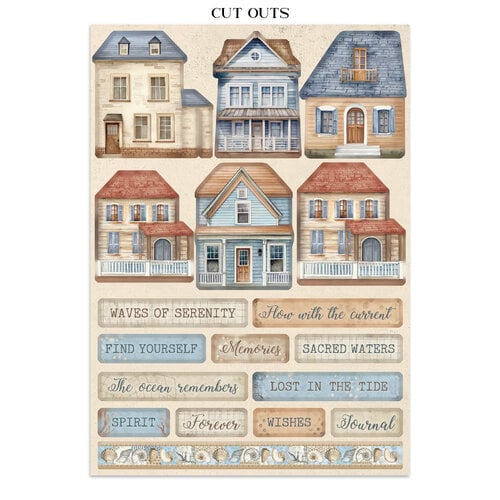 Stamperia - Silent Sea - Junk Journal - Stickers, Cut-outs, and Backgrounds